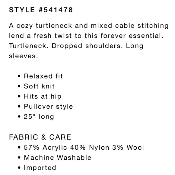 LOFT Plus Turtleneck Cable Sweater - Picture 4 of 4